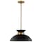 Nuvo Perkins 1-Light Small Pendant Matte Black with Burnished Brass 60/7460 - alternate 3